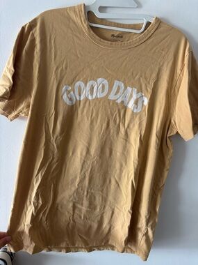 Madewell Mustard Yellow Graphic Tee
